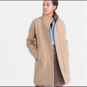 JCrew Cocoon Coat in Stadium Cloth in Color Sandstone